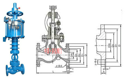 氣動高溫截止閥結構圖